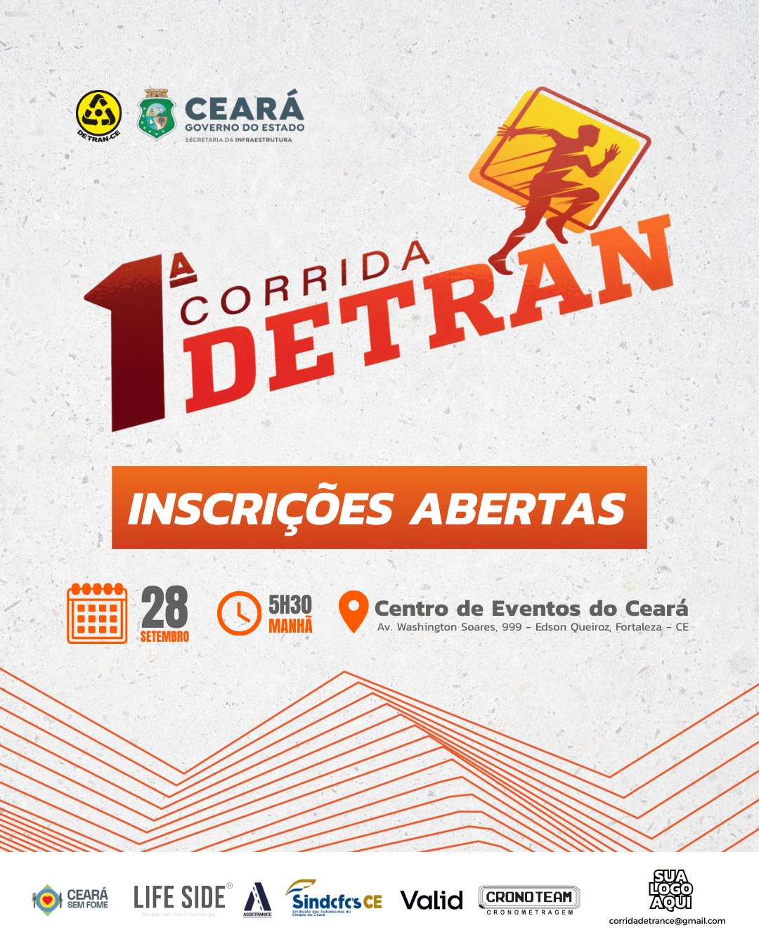 Inscrições abertas para a 1ª Corrida do Detran-CE