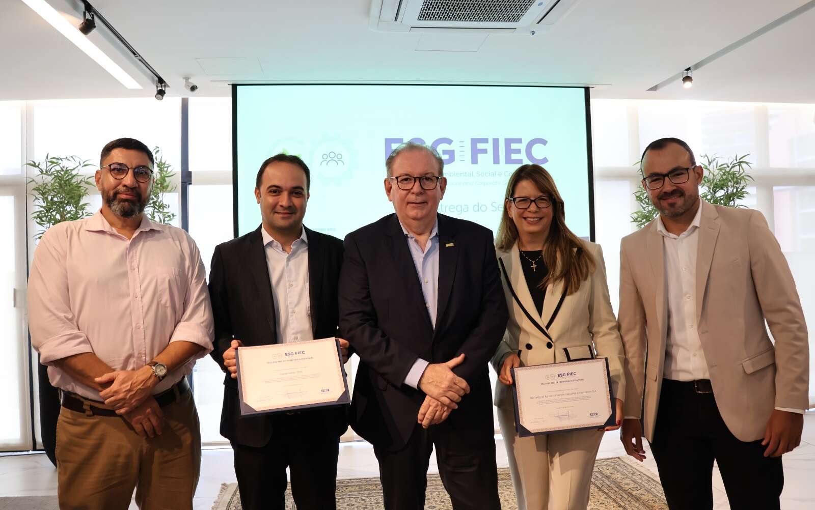Semace presente na solenidade de entrega do Selo ESG-FIEC