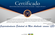 Semace conquista certificação nacional por avanços em governança e gestão pública