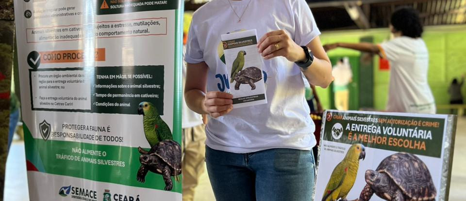 Da sala de aula à natureza: Semace reforça proteção da fauna silvestre em ação no Crato