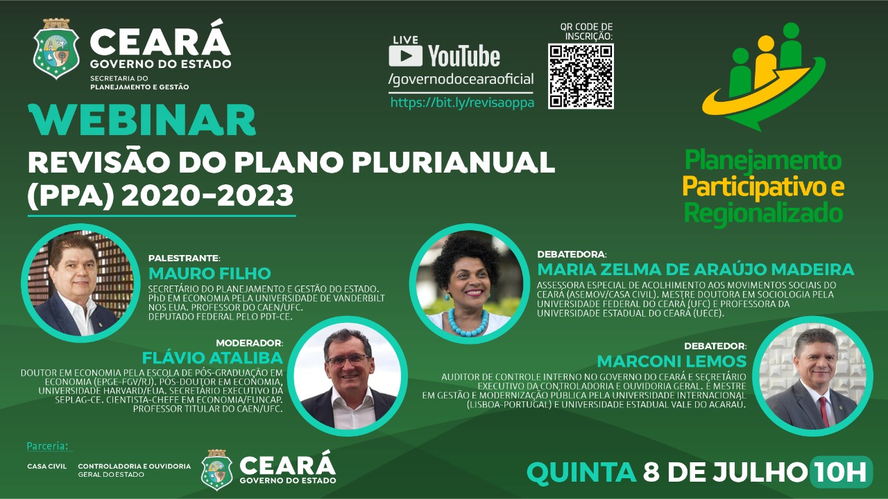 Abertas as inscrições para o webinar de revisão do PPA 2020-2023