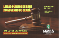 Seplag-CE realiza novo leilão de bens e veículos com 346 lotes disponíveis