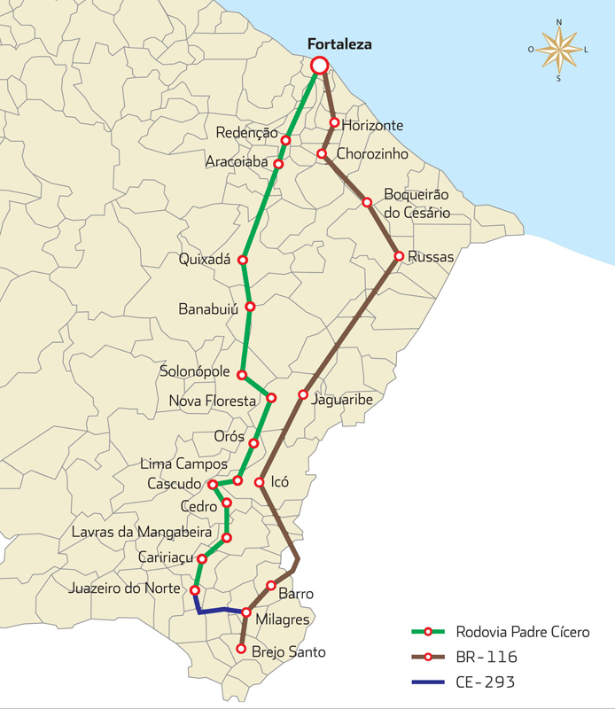 Mais de 43 Km da Rodovia Padre Cícero concluídas