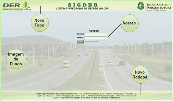 Alterações no SIGDER em 01 de agosto
