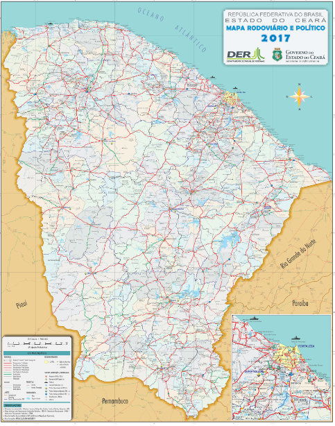 DER divulga o Mapa Rodoviário 2017