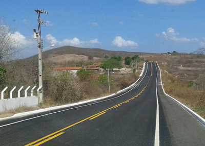 Trecho da rodovia CE-354 tem pavimentação em andamento