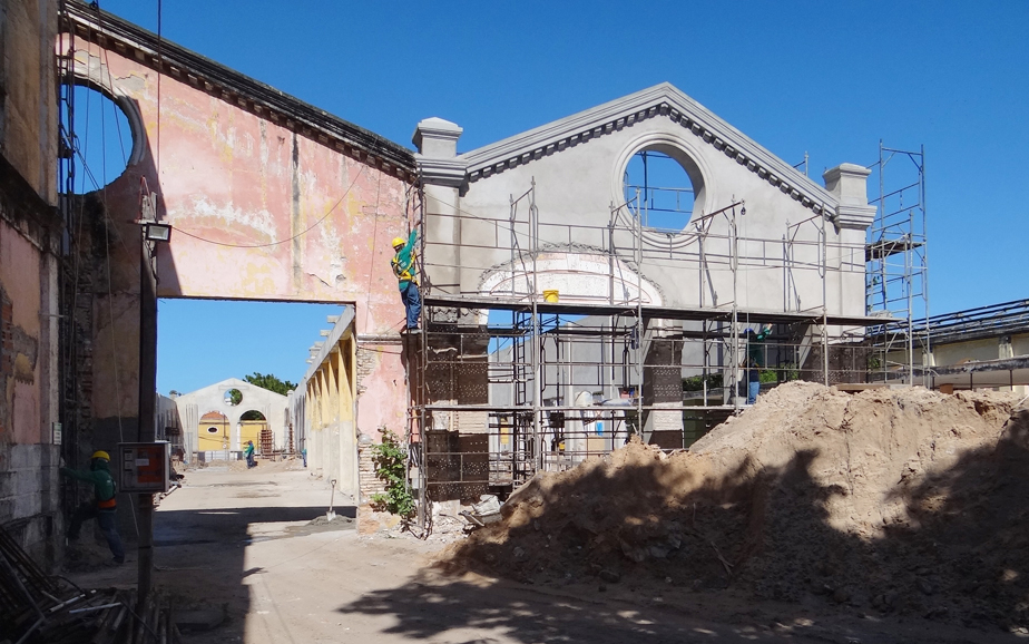 Após mapeamento de restauração, obra da Estação das Artes se concentra nas fundações de novos prédios
