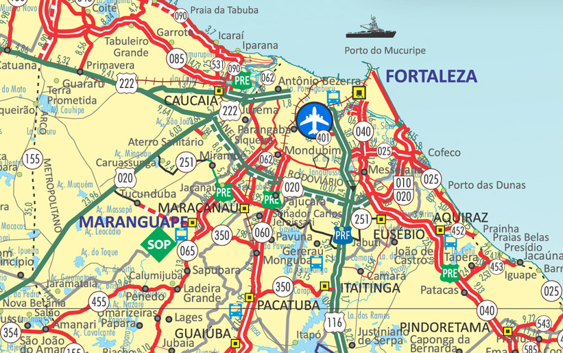 SOP divulga Mapa Rodoviário do Ceará 2021