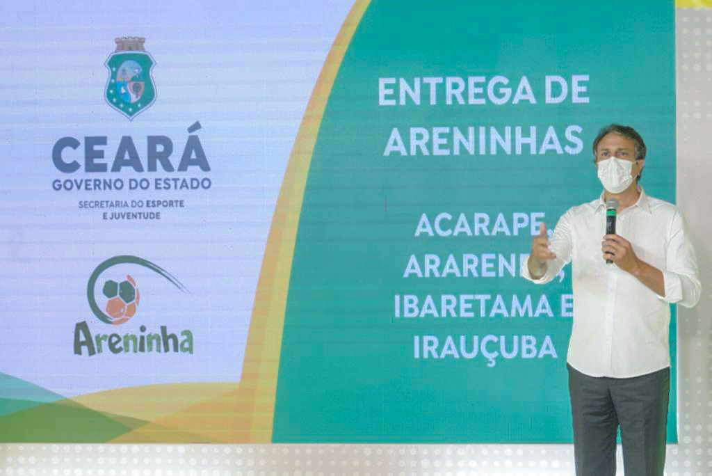 Ceará chega a 221 Areninhas entregues com equipamentos em Acarape, Irauçuba, Ibaretama e Ararendá