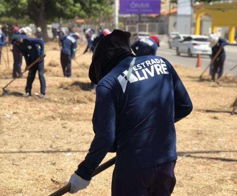 Egressos realizam limpeza de margens de rodovias estaduais através do projeto Estrada Livre