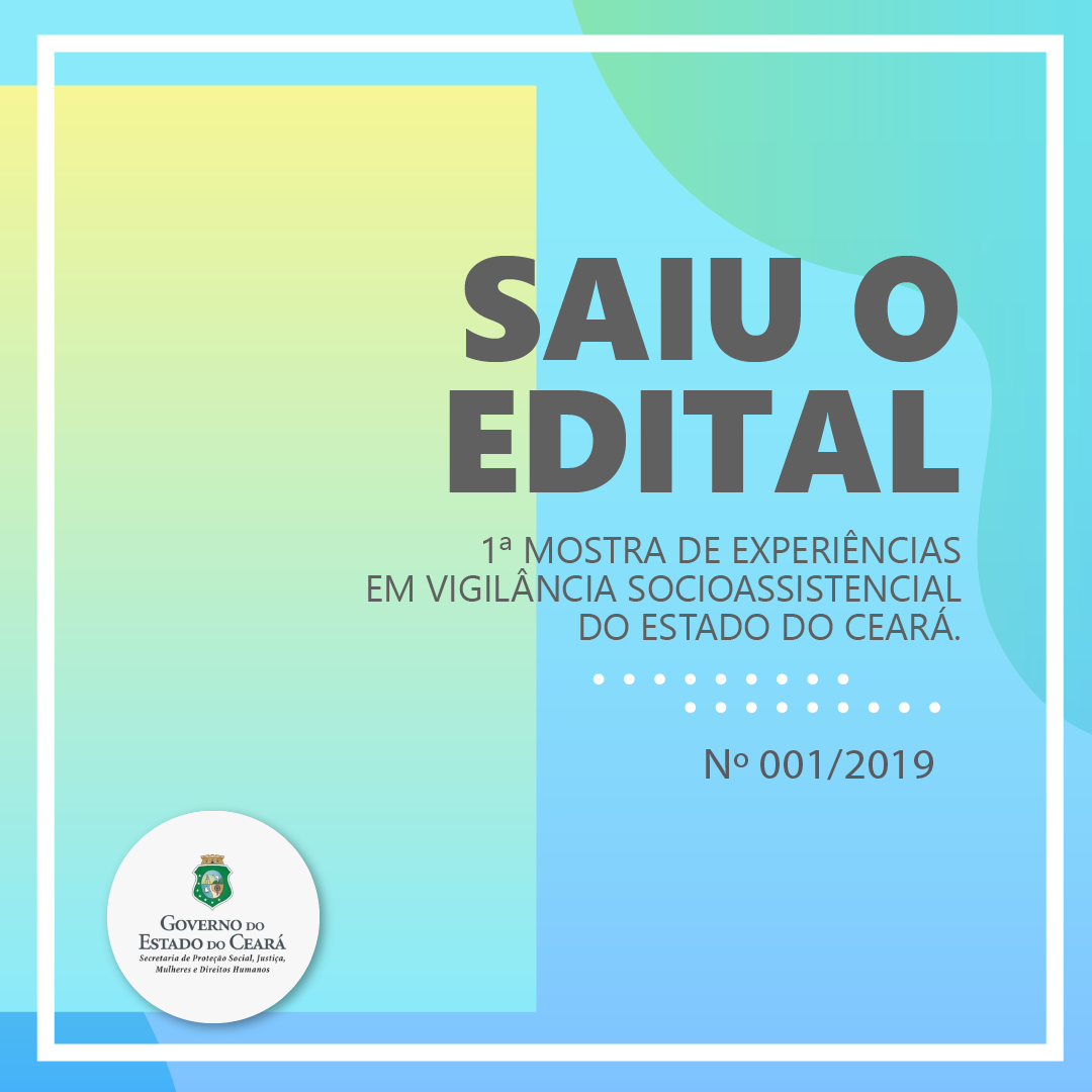 [Edital] 1ª Mostra de Experiências em Vigilância Socioassistencial