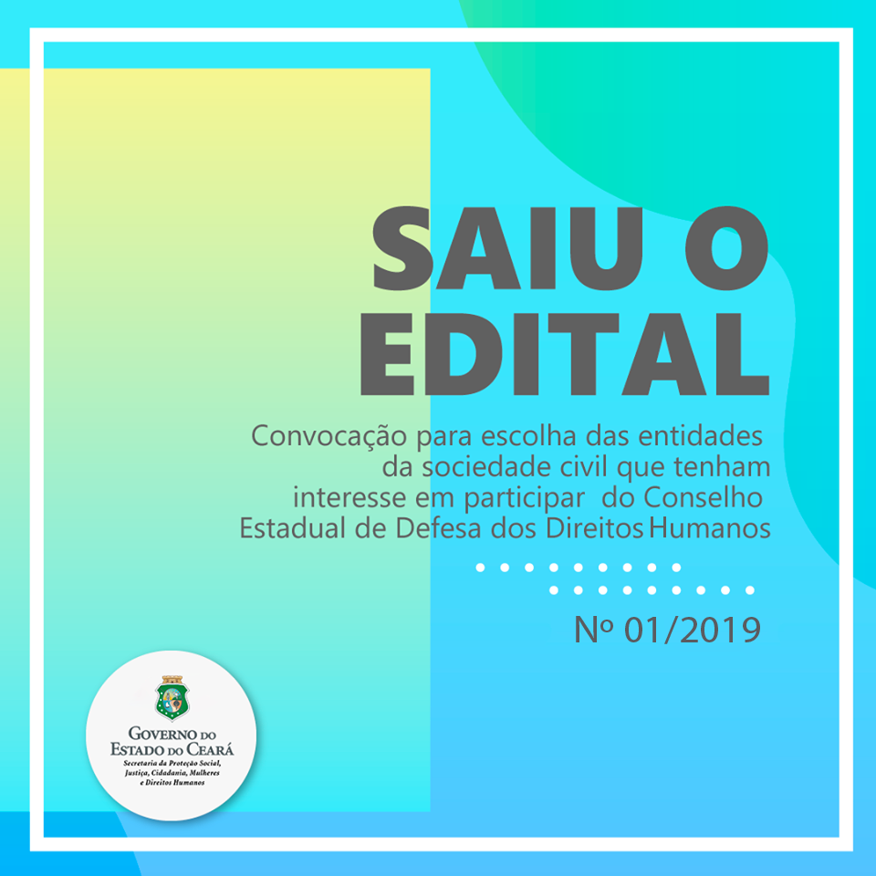 Edital de Direitos Humanos: abertas inscrições para Entidades da Sociedade Civil
