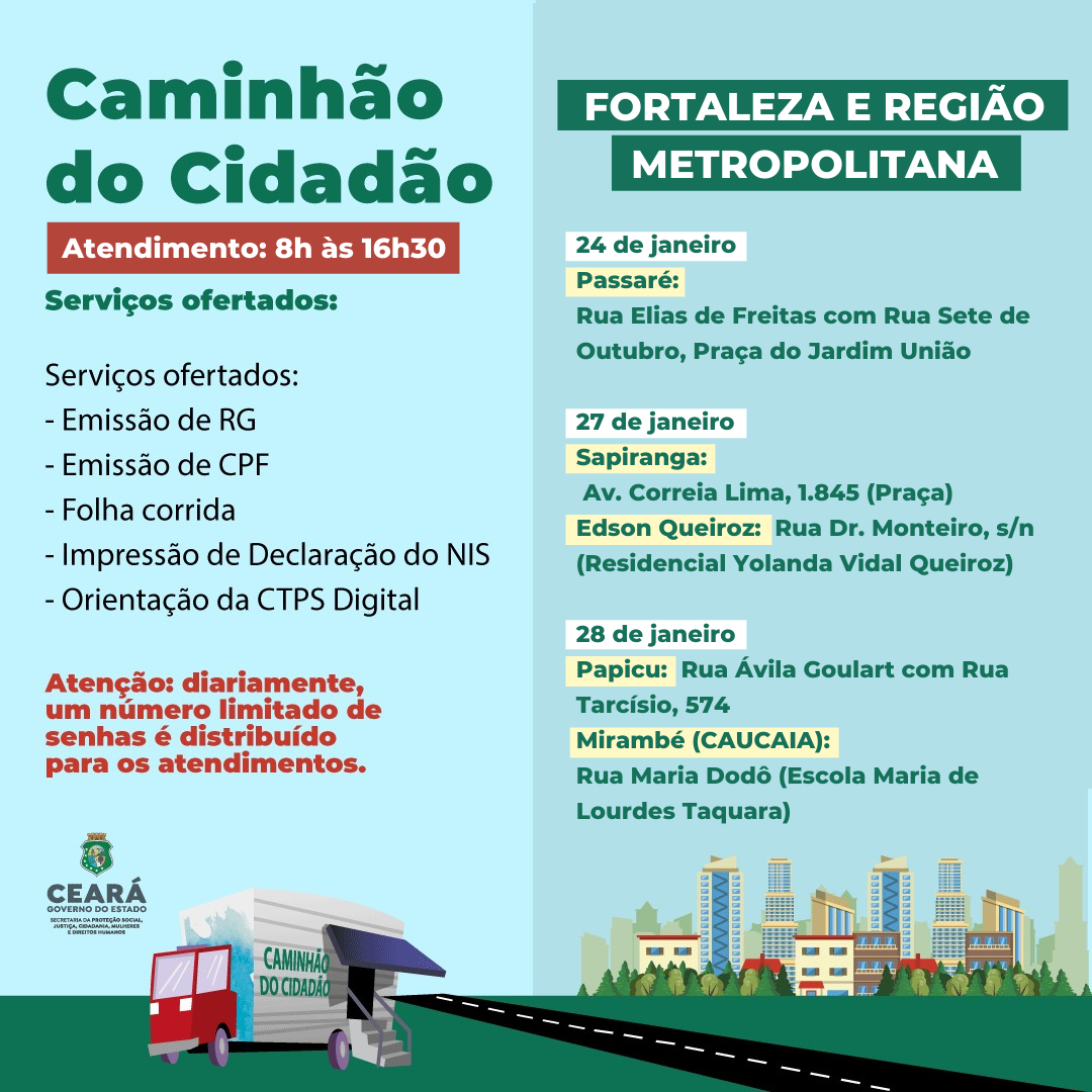 SPS leva serviços de Cidadania para comunidades da Capital e do Interior