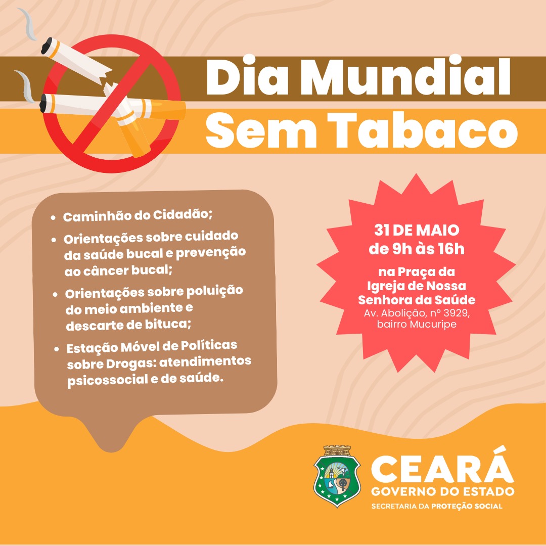Ações de saúde e em defesa do meio ambiente marcam o Dia Mundial sem Tabaco