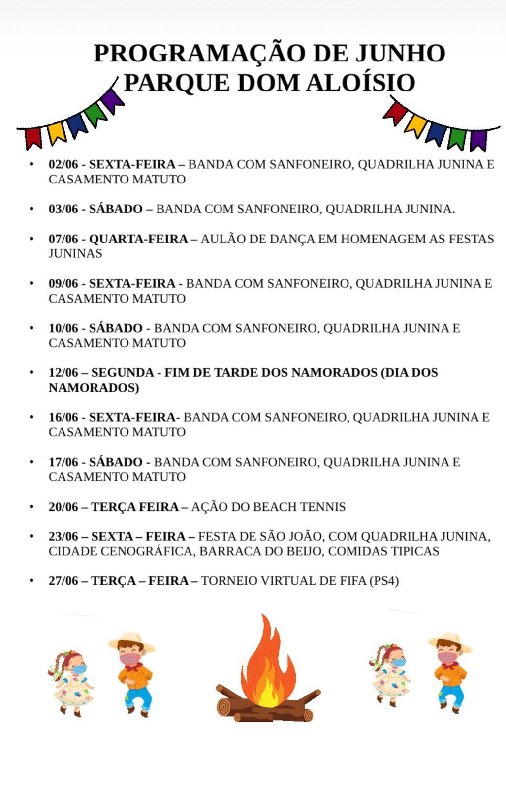 Parque Dom Aloísio Lorscheider oferta programação junina
