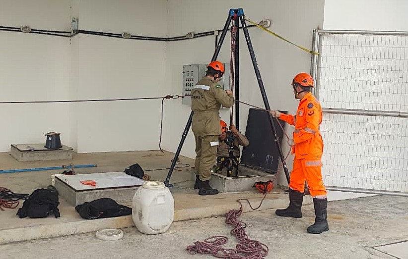 CBMCE realiza resgate em cisterna no Aeroporto de Sobral