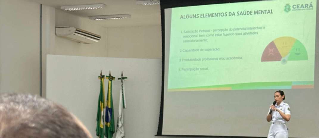 Aesp/CE reforça importância da saúde mental durante palestra do Curso de Formação de Delegados