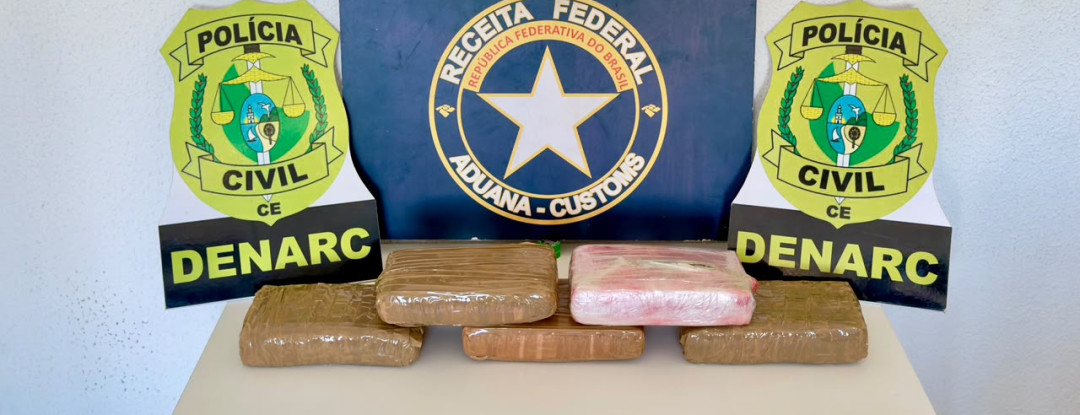 Durante ação integrada, PCCE e Receita Federal apreendem 6 kg de skunk em Fortaleza