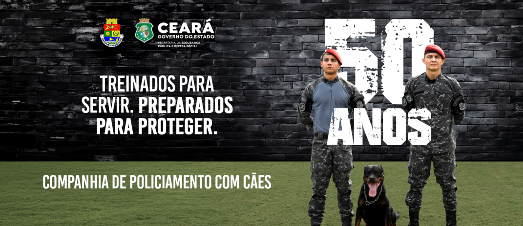 CPCães da PMCE celebra 50 anos de história, dedicação e parceria em prol da segurança pública do Ceará