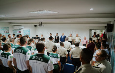 Representantes das Forças de Segurança participam de aula inaugural do Curso de Formação de novos oficiais da saúde do CFOC 2026