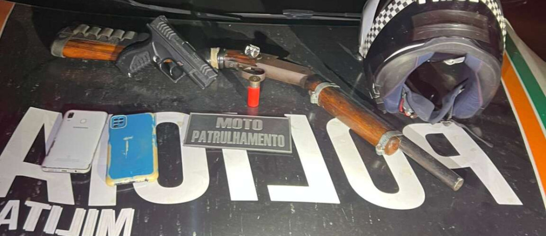 PMCE apreende arma de fogo, recupera caminhão com carga roubada e prende dois suspeitos em Fortaleza