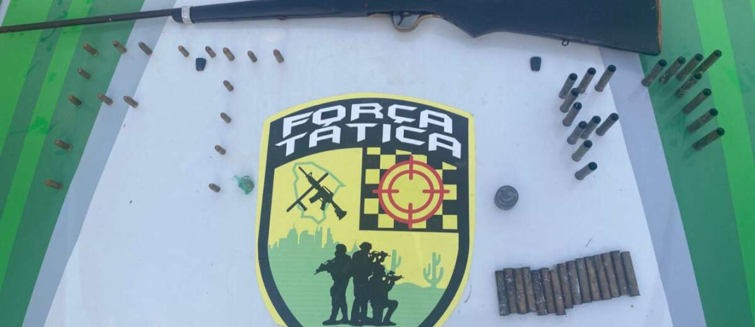 Polícia Militar apreende arma artesanal e munições após denúncia em Pires Ferreira