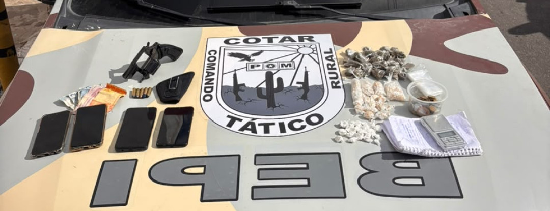 Polícia Militar captura suspeito e apreende arma e mais de 170 g de drogas em Boa Viagem