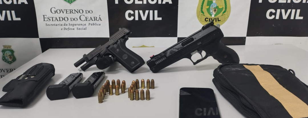 PCCE prende suspeito de extorsão e posse irregular de arma de fogo em Crateús