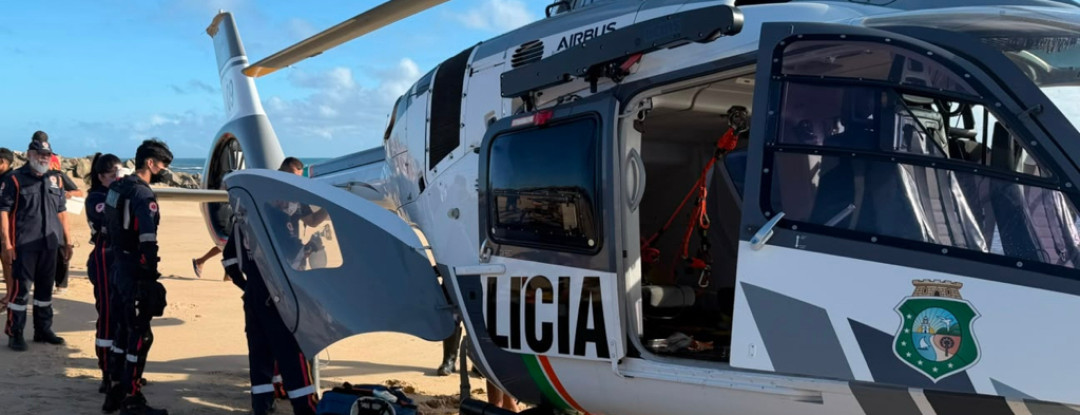 Ação da Ciopaer/SSPDS e do CBMCE resulta no resgate e salvamento de duas pessoas na Barra do Ceará