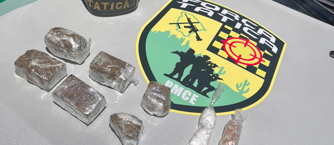 PMCE localiza e captura suspeito de tráfico de drogas no município de Pacoti