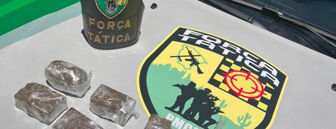 PMCE localiza e captura suspeito de tráfico de drogas no município de Pacoti