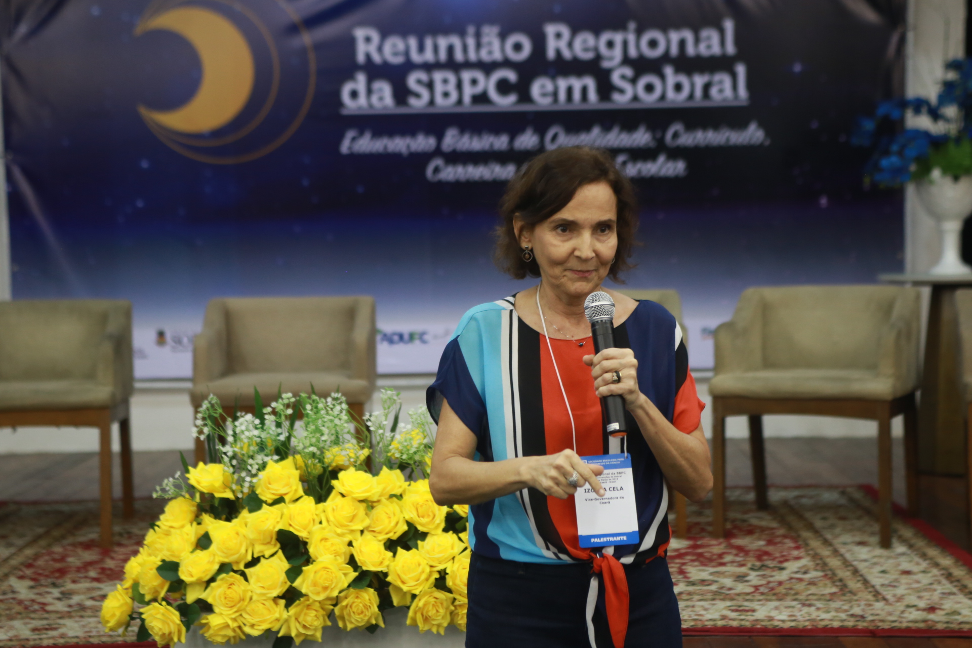 Vice-governadora Izolda Cela realiza encerramento da SBPC em Sobral com palestra sobre a Educação Básica