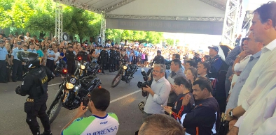 Governador inaugura o BPRaio em Russas e anuncia a criação da Delegacia de Combate ao Crime Organizado