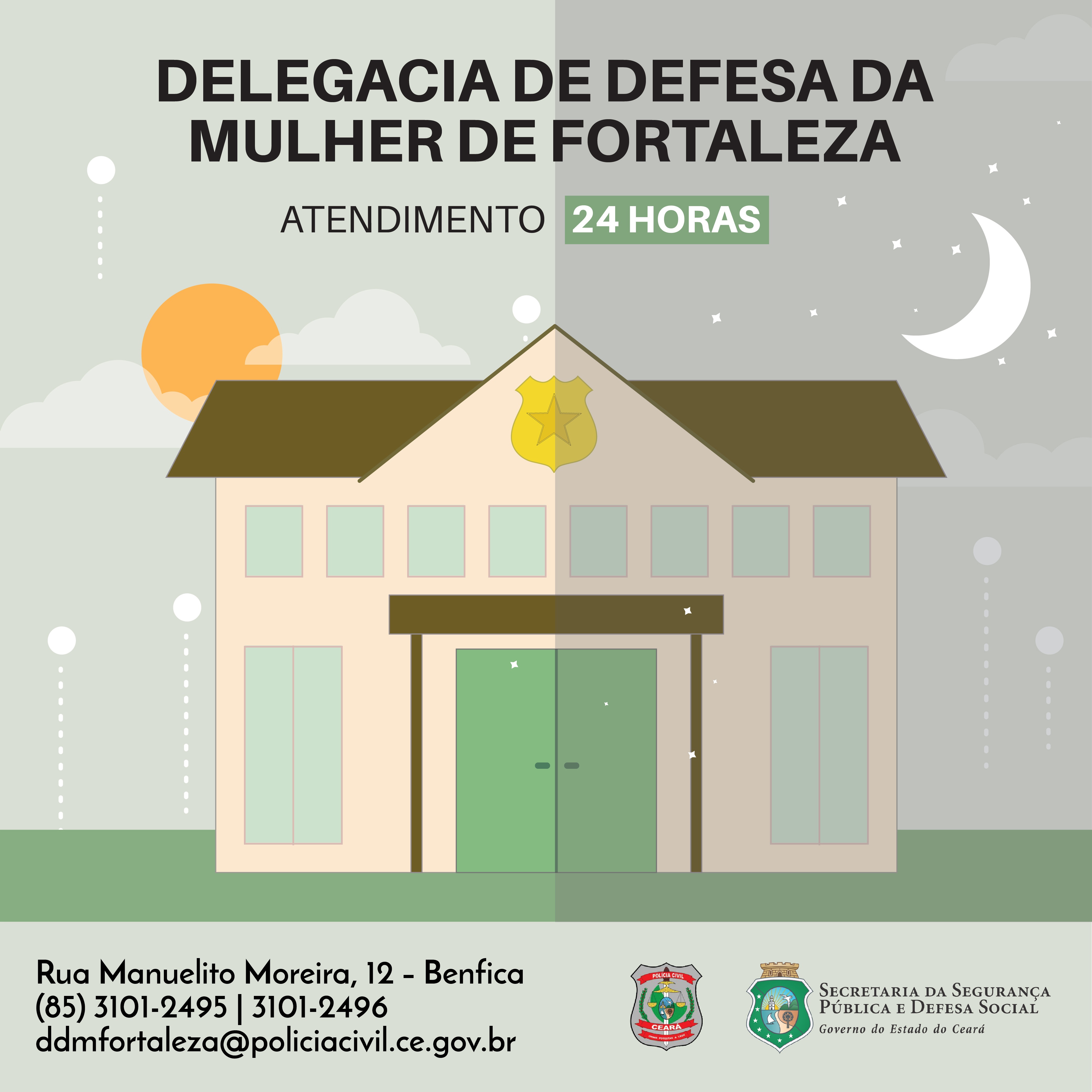 Delegacia de Defesa da Mulher (DDM) de Fortaleza passa a funcionar 24 horas
