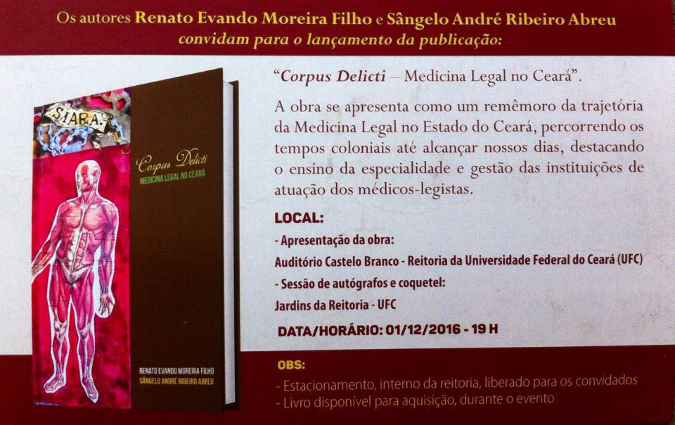 História da Medicina Legal no Ceará é contada em livro