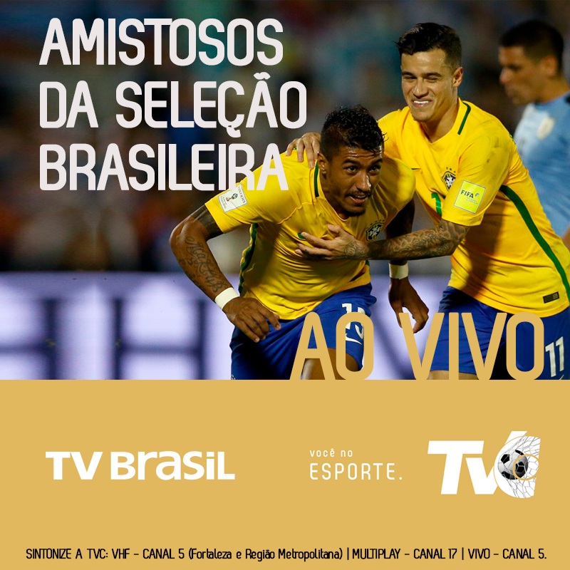 TVC exibirá amistosos da Seleção Brasileira contra Argentina e Austrália
