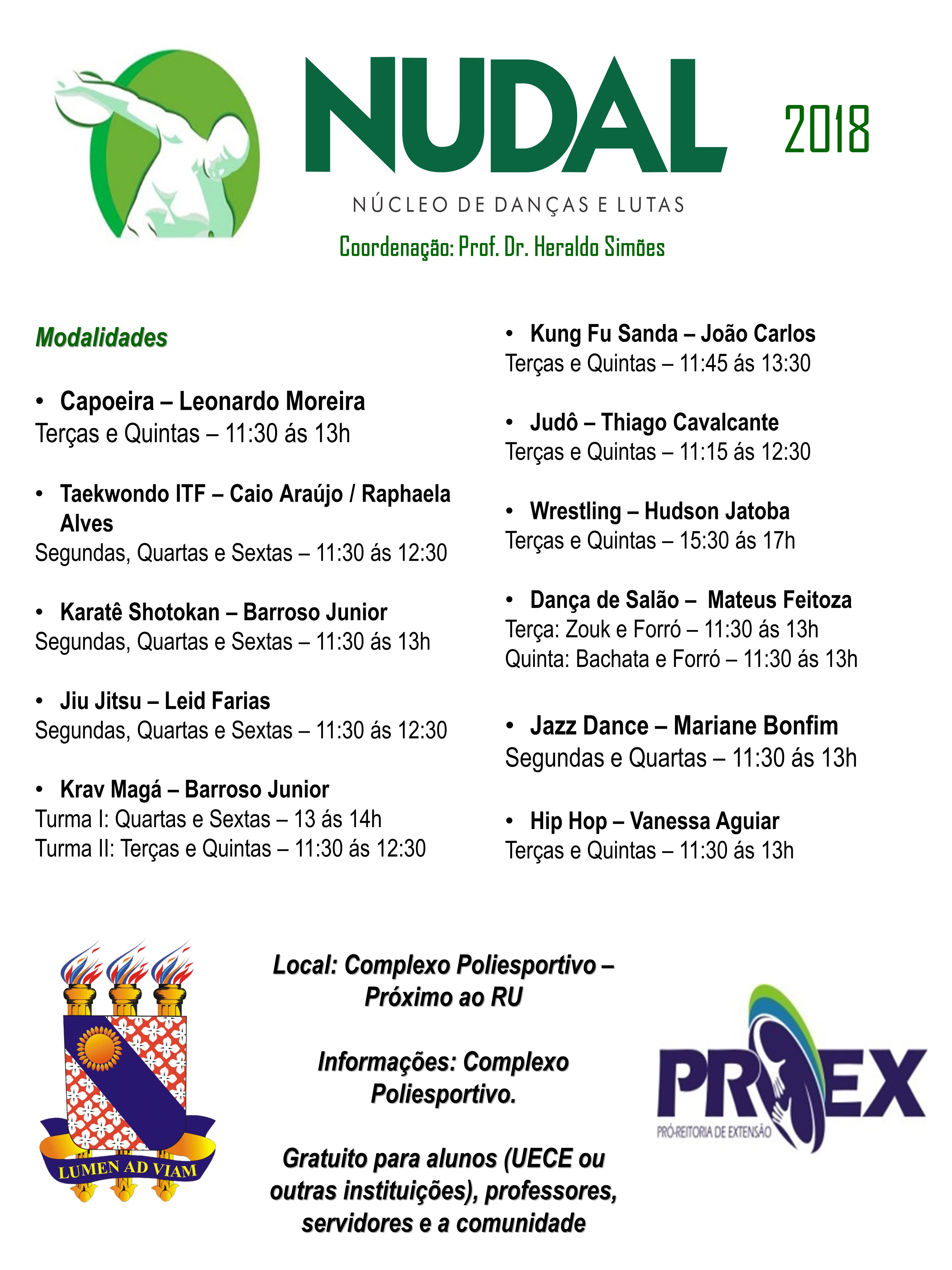 Uece oferece aulas gratuitas de lutas e danças