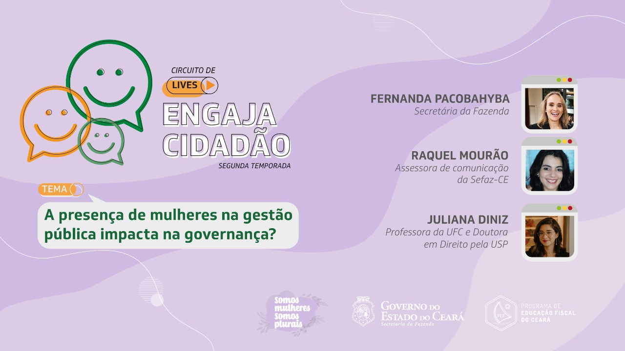 Engaja Cidadão desta terça-feira (9) discute a presença feminina na gestão pública