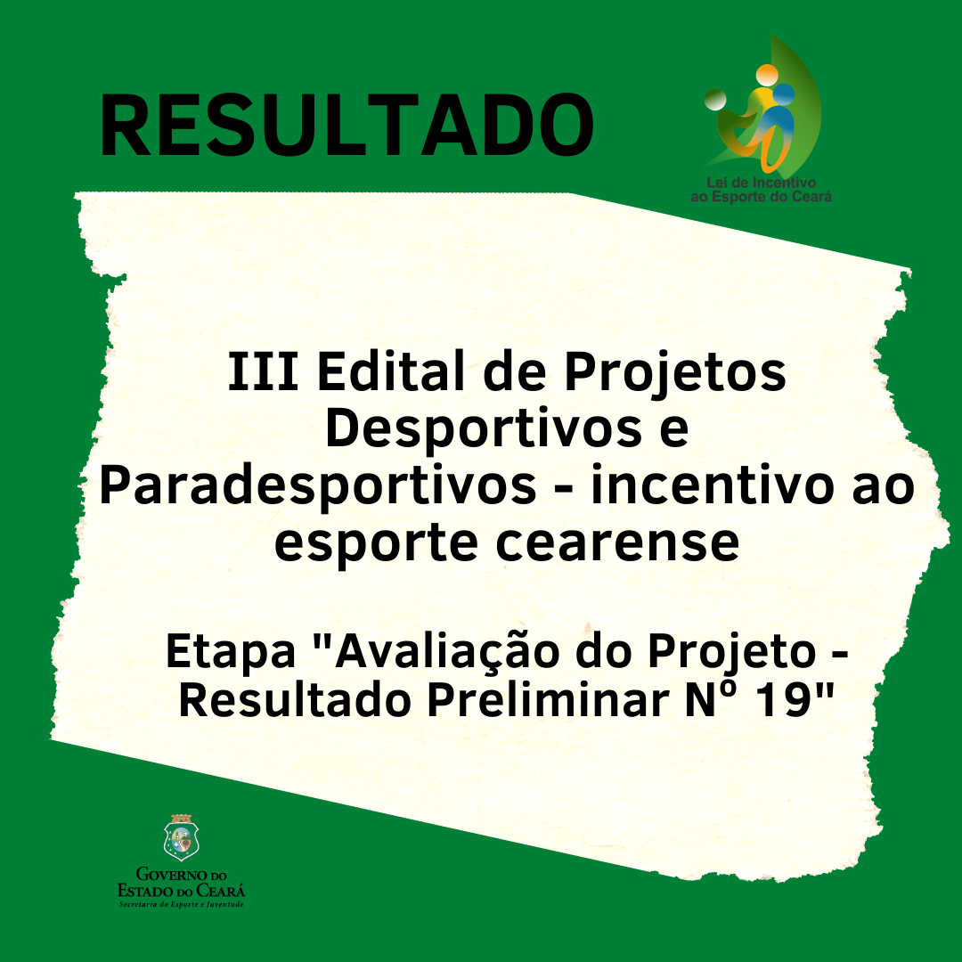 Sejuv divulga resultado preliminar dos projetos da Lei de Incentivo ao Esporte