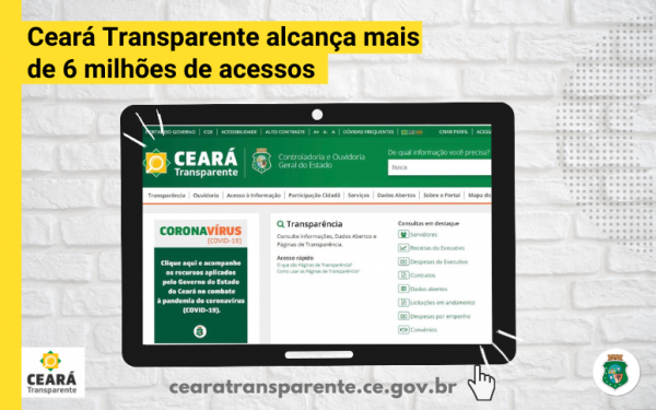 Ceará Transparente atinge a marca de 6 milhões de acessos