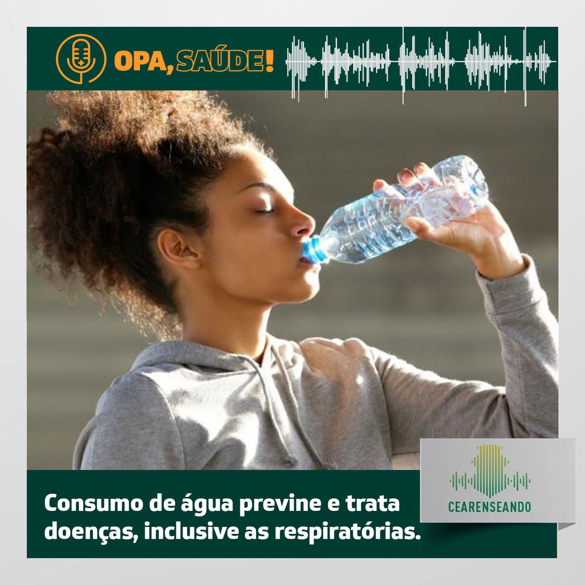 Opa, Saúde! #7: Consumo de água previne e trata doenças, inclusive as respiratórias