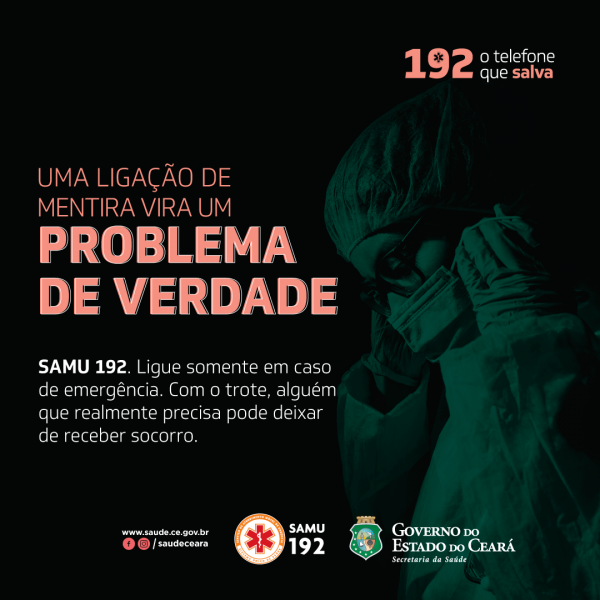 Ligações falsas para o Samu, além de crime, prejudicam assistência a pacientes graves