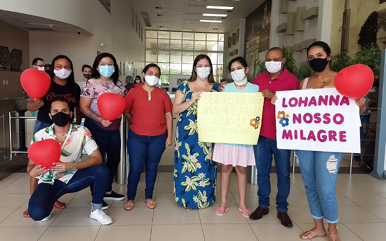 Adolescente de 12 anos tem alta após quase 70 dias internada com Covid-19 no HRN