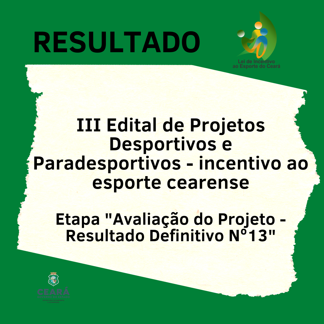 Sejuv divulga resultado definitivo dos projetos da Lei de Incentivo ao Esporte