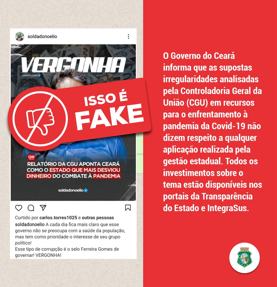 Governo do Ceará não é investigado pela CGU