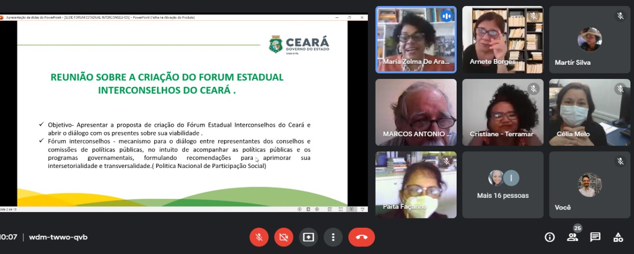 Reunião marca criação do Fórum Estadual Interconselhos do Ceará