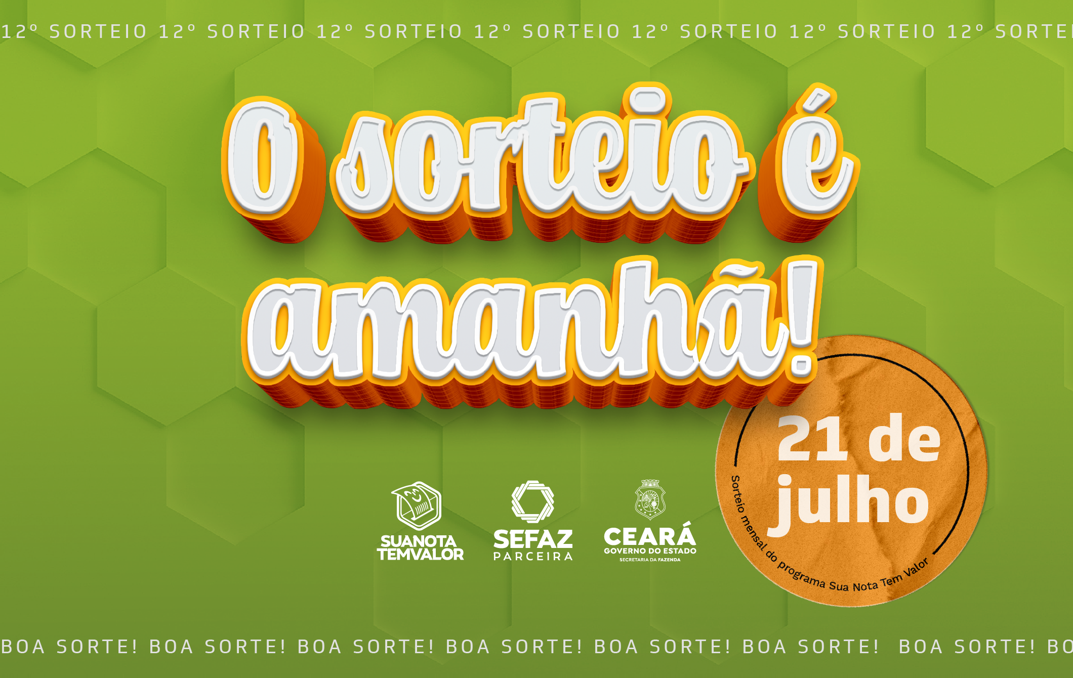 Sua Nota Tem Valor realiza 12º sorteio de R$ 475 mil em prêmios nesta quarta-feira (21)