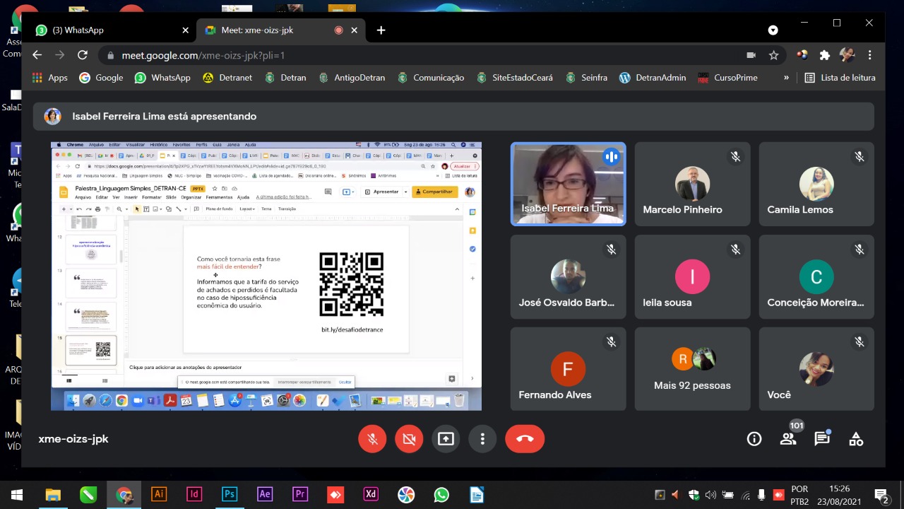 Servidores do Detran-CE passam por capacitação para aplicar o uso da Linguagem Simples