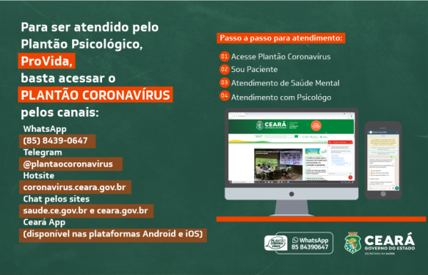 ProVida: Plantão Psicológico reforça cuidados em saúde mental para profissionais de saúde e população de forma gratuita