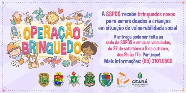 SSPDS lança campanha que visa arrecadar brinquedos para o público infantil